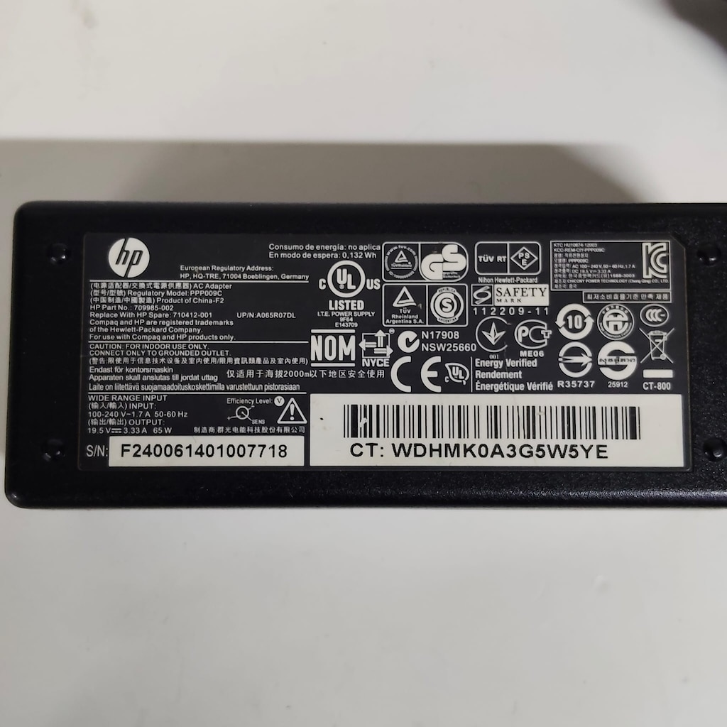 ORJINAL HP 709985-002 -19.5v 3.33a Şarj Adaptörü 65w 4.5x3.0mm - 6
