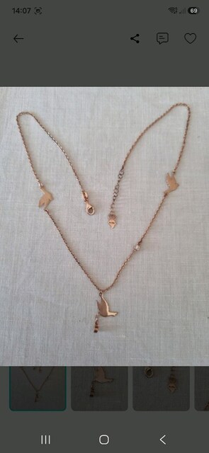 So Chic Rose Altın Kaplama Taşlı Kolye