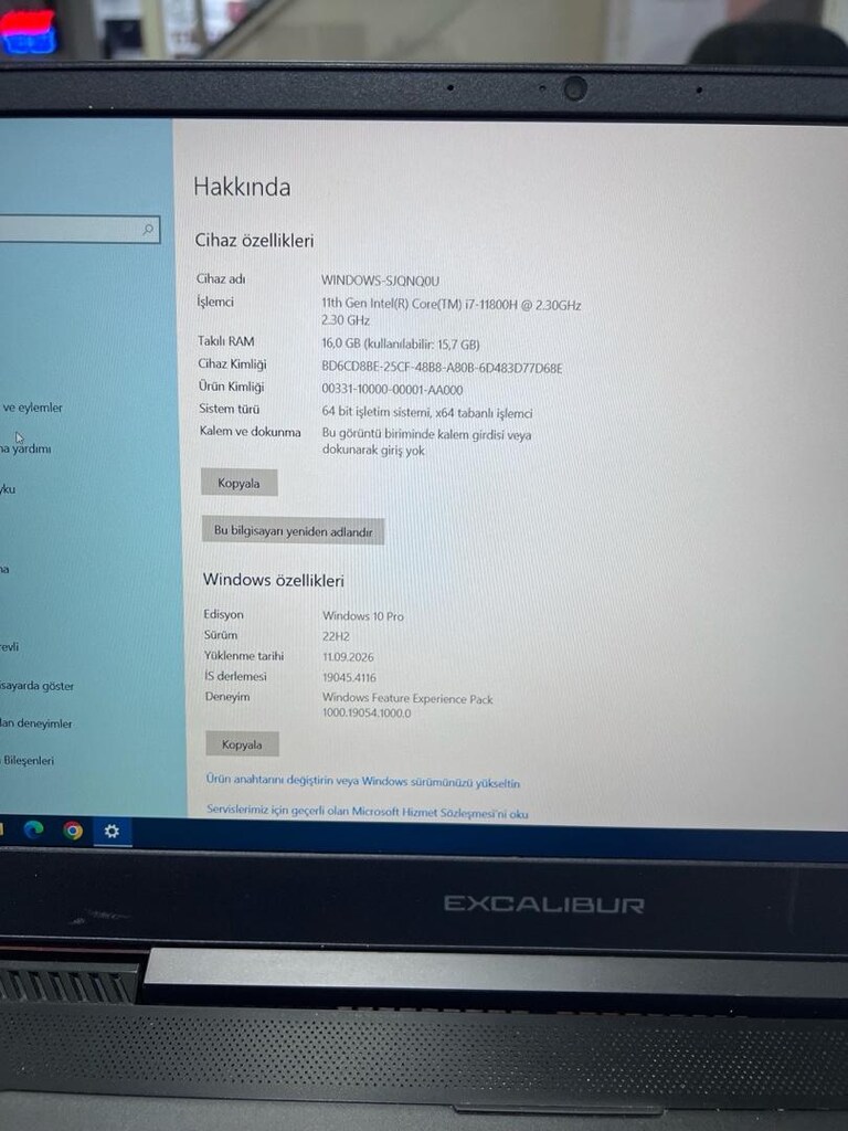 EXCALIBUR GAMİNG LAPTOP - 6