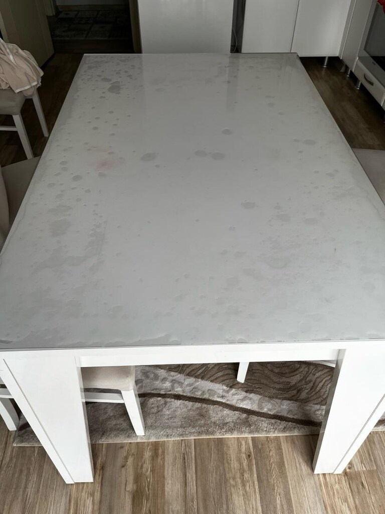 6kişilik beyaz yemek masası - 7