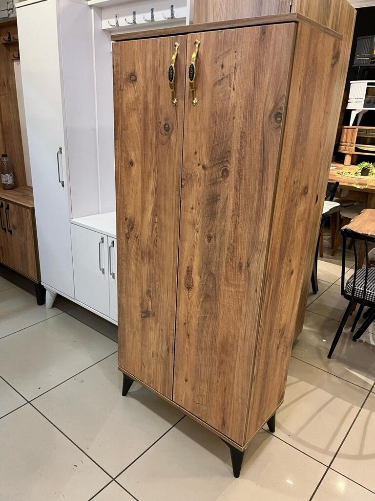 70*155 cm 4 raflı çok amaçlı dolap kiler mutfak dolabı ayakkabılık - 4