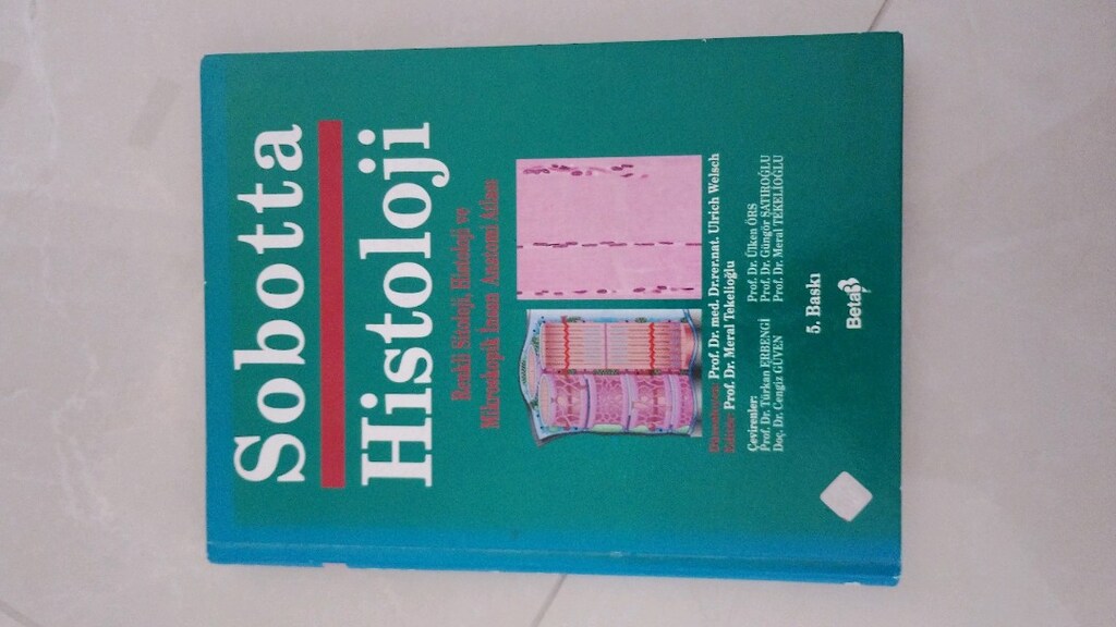 Sobotta cilt1, cilt 2, histoloji tıp kitabi - 3