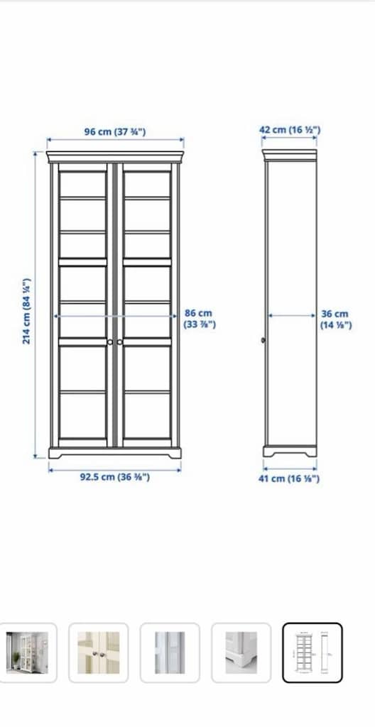 IKEA LIATORP Vitrin (beyaz) - 4