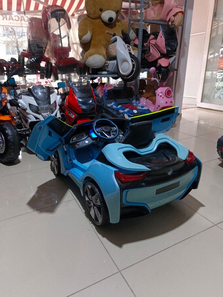 (AnkaCar çocuk oto galeri)2 MOTOR BMW İ8 KUMANDALI&MANUEL AKÜLÜ ARABA - 4