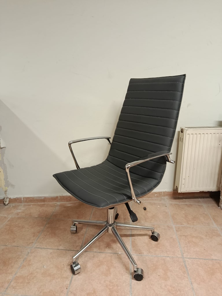 KLAS OFİS ÜSKÜDAR GRİ DERİ YÖNETİCİ KOLTUĞU - 3
