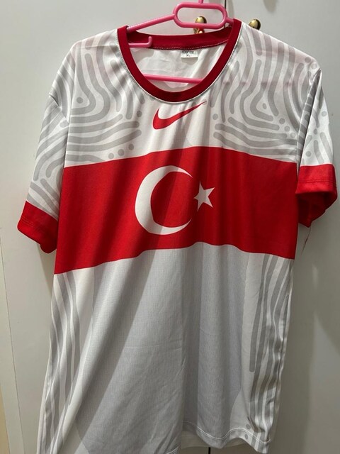 Türkiye Milli Takım Nike Forma Beyaz Bayrak Armalı Replika L-XL