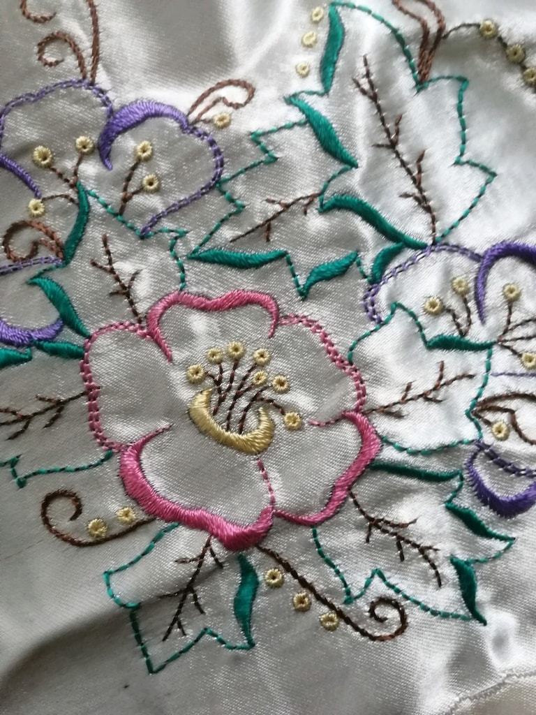 Vintage Sarma İşi Saten Bohça - 3
