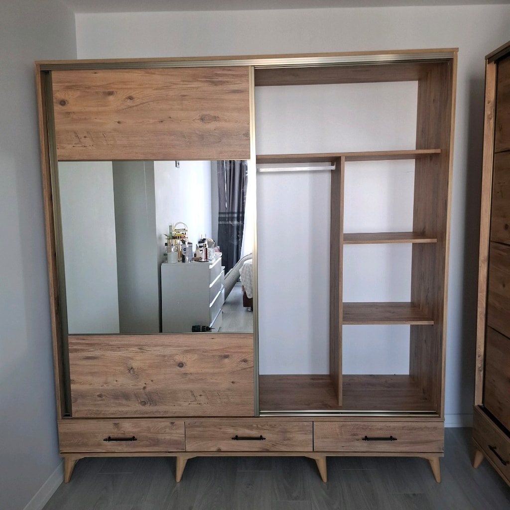 *SIFIR* Sürgülü Gardrop dolap gardırop gardolap NAKLİYE BİZDEN - 6