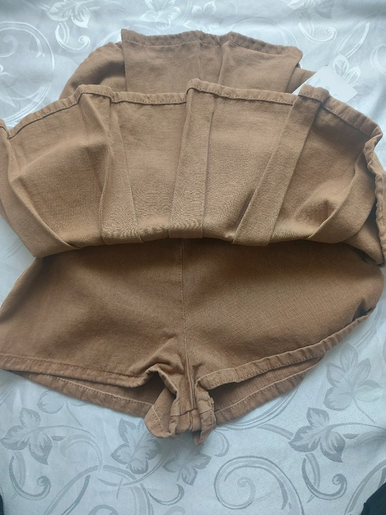 ZARA S BEDEN şortlu kot ETEK - 3