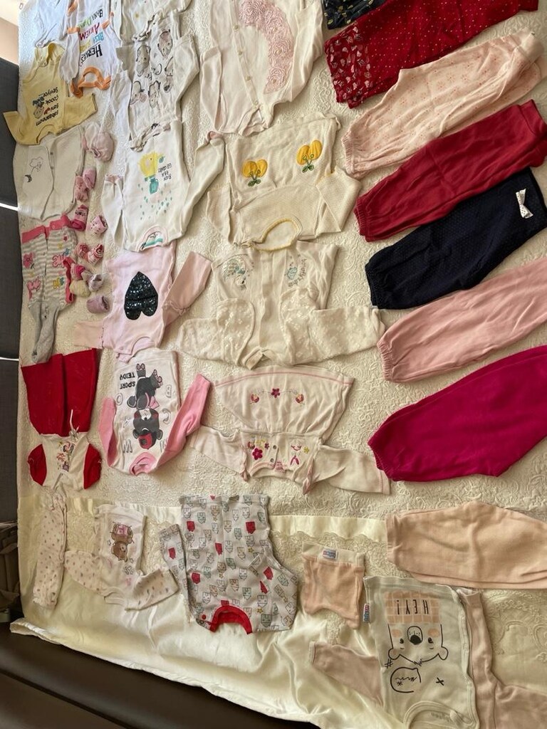 Yenidoğan 3/6/9 ay kız bebek kıyafetleri toplu satış 1000tl gardropsta - 5