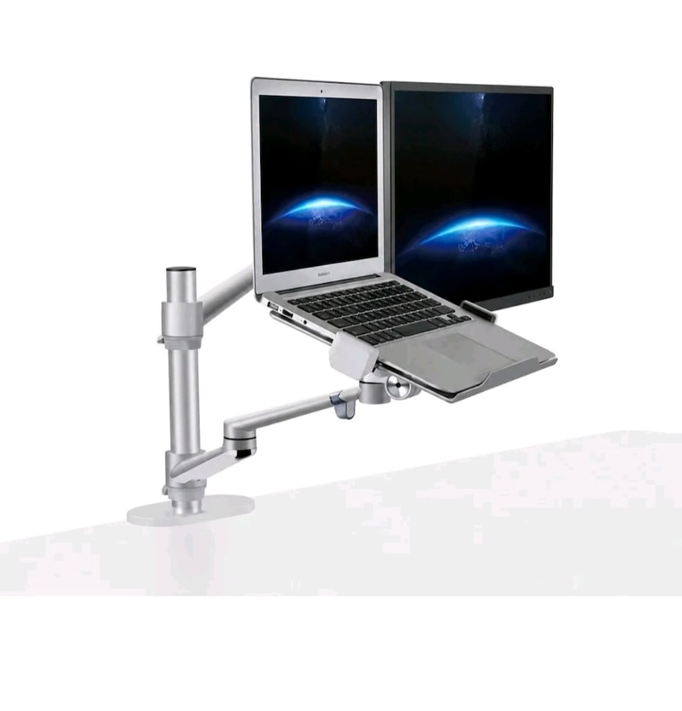 2'Lİ Monitör Standı,laptop-monitör Akrobat kol kurulu hazır şekilde - 6