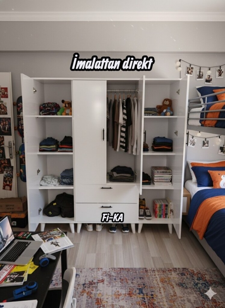 4 KAPILI DOLAP ÜCRETSİZ NAKLİYE - 4
