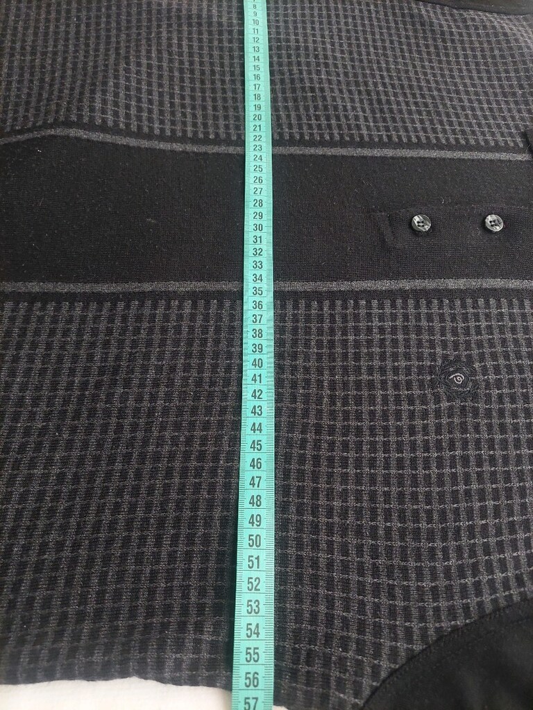 Hayri Ünal desenli polo yaka Yünlü kazak - 8