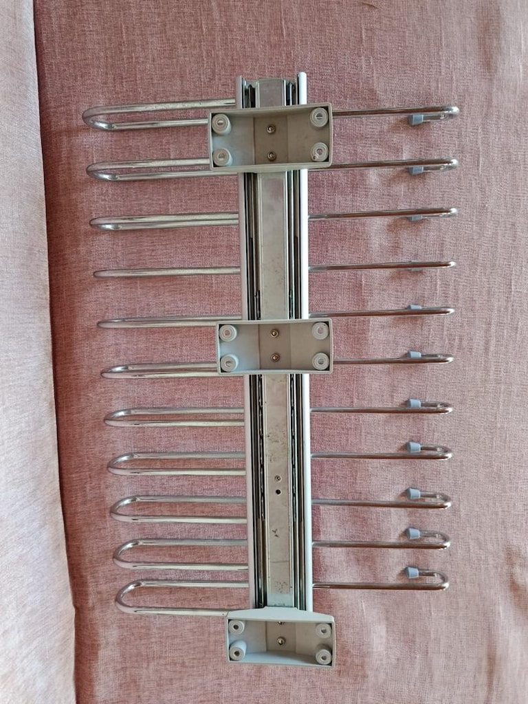 Dolap İçi Raylı Pantolon Askılığı (11 Bölmeli - Metal) - 3
