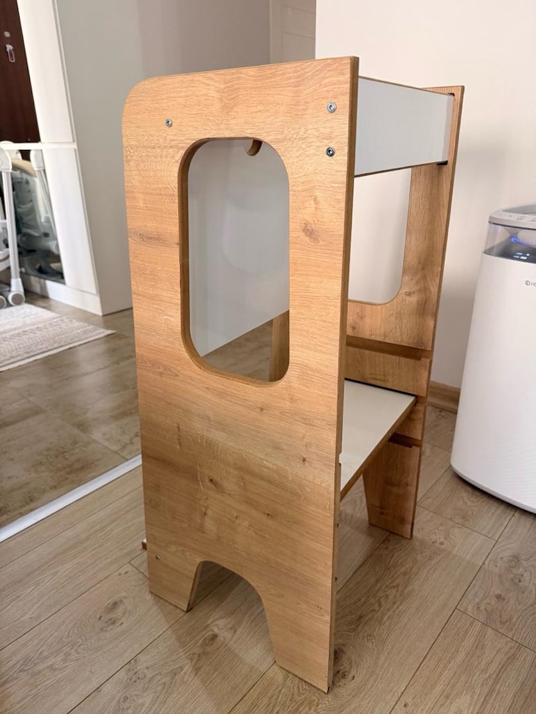 Güvenlik Panelli Öğrenme Kulesi Bebek Öğrenme Kulesi Bebek Merdiveni - 3