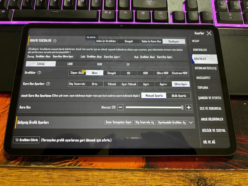 redmagic nova tablet 12/256 acil satılık 120 FPS - 10