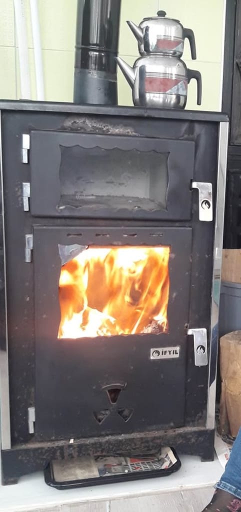 İFYIL Avanos Plus 20kw Kaloriferli Kuzineli Odun Kömür Sobası
