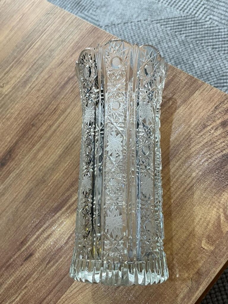 el kesme kristal cam vazo - 7