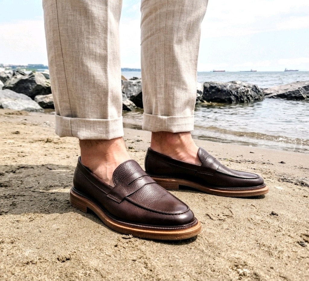HAKİKİ DERİ GÜNLÜK LOAFER KAHVE (40-44) ERKEK AYAKKABI YENİ - 9