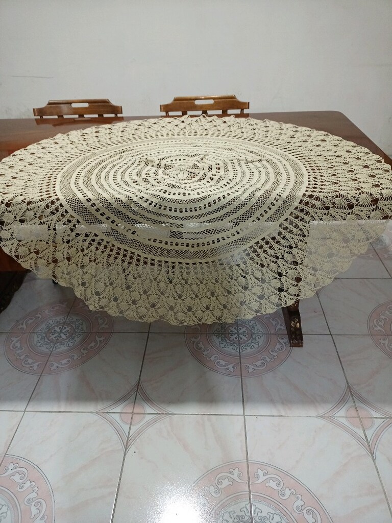el emeği dantel örğü masa örtüsü - 7