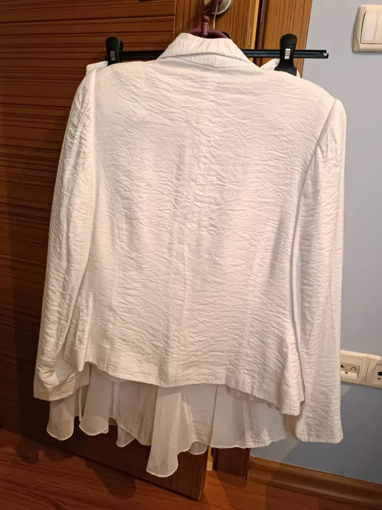 Beyaz takam elbise nikah için çok şık kapalı kadınlar için