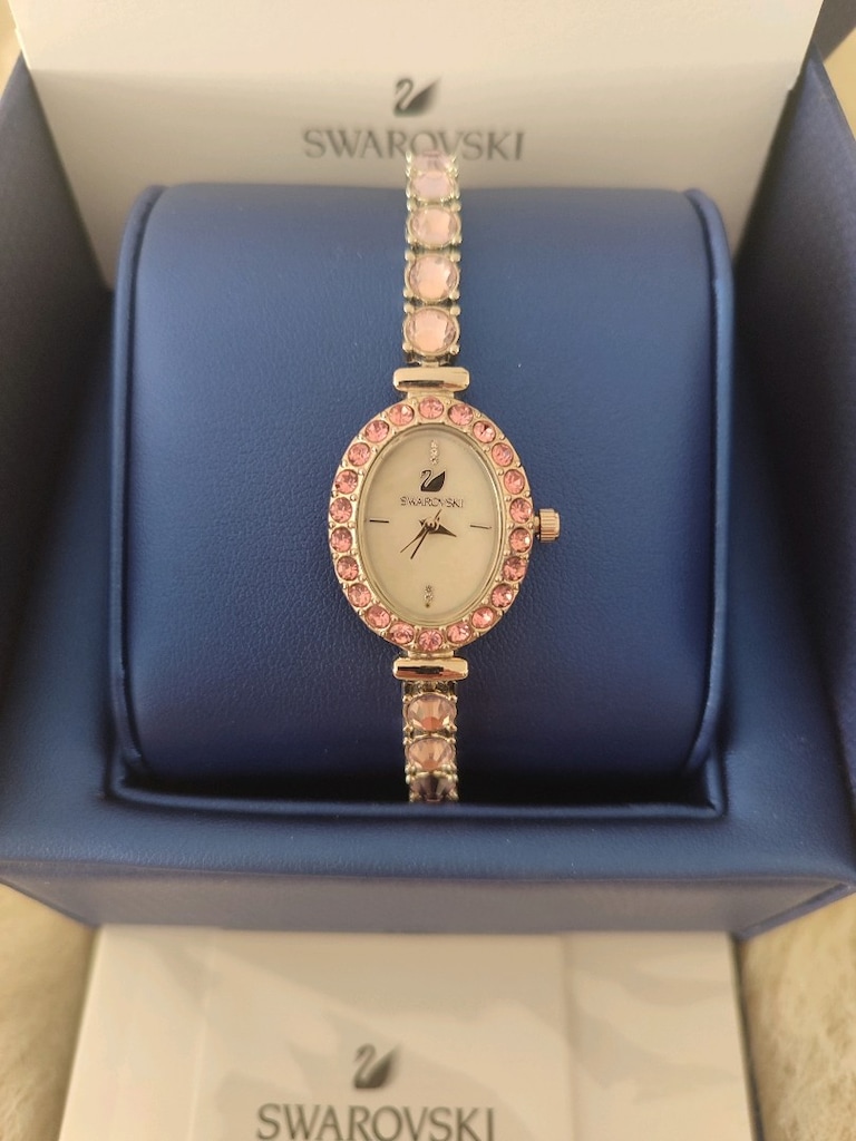 Swarovski Pembe Taşlı Silver Saat - 3