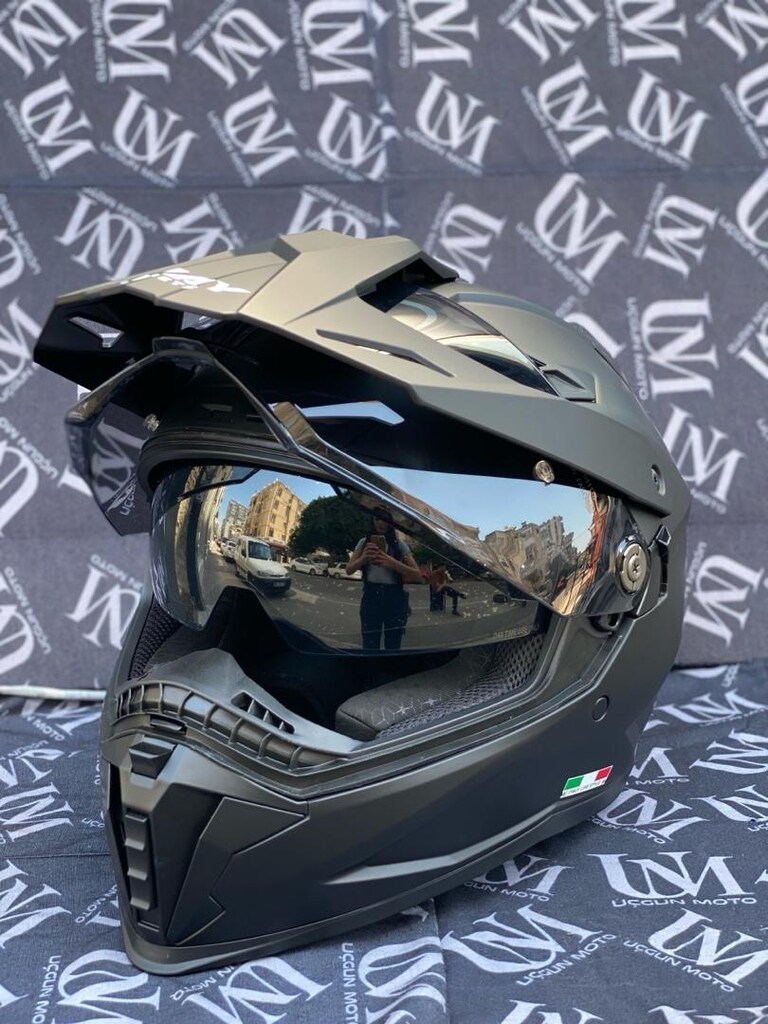 SWAY X65 GÜNEŞ GÖZLÜKLÜ CROSS KASK - 4