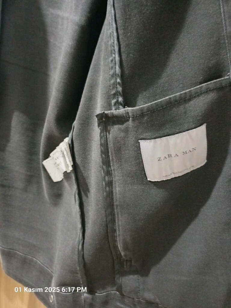 zara marka erkek kot çeket - 5