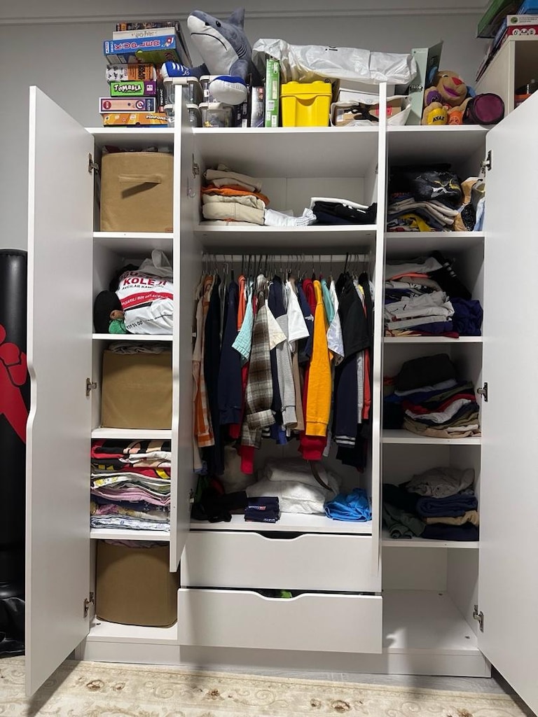 4 kapılı gardrop 140 cm en 182 cm boy - 2