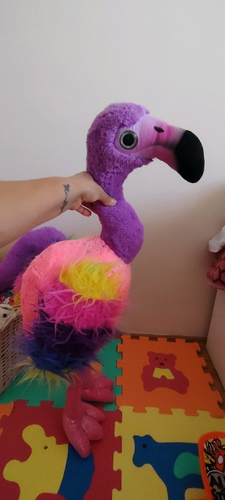 2 adet Renkli 70 cm peluş flamingo - 4