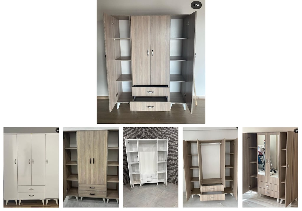 4 kapaklı elbise dolabı ypbtbbsdss - 6