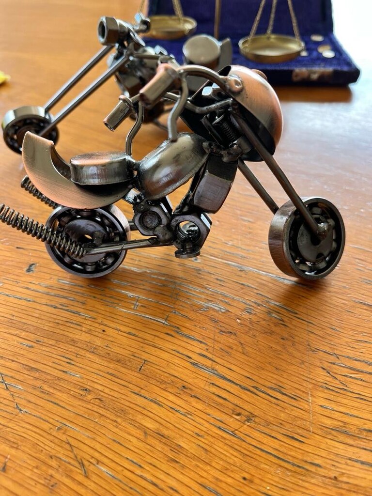 metal motosiklet ve terazi dekoratif set - 7