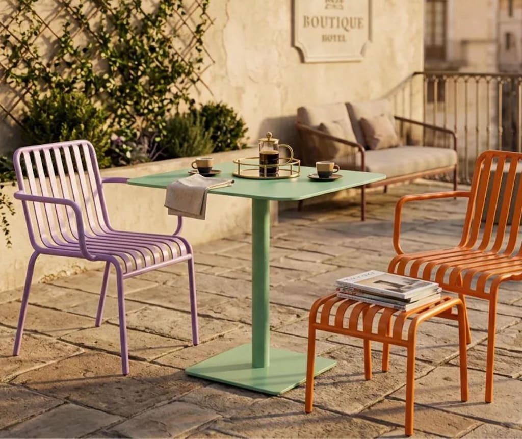 Cafe restoran kapı önü balkon bahçe teras masa sandalye takımı - 2