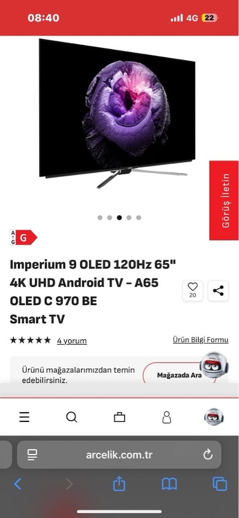 arçelik ımperium oled 65” smart tv - 3