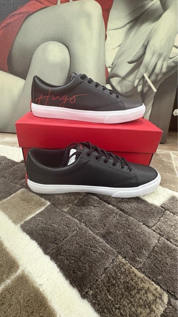 Hugo Siyah Deri Erkek Sneaker Ayakkabı - 5