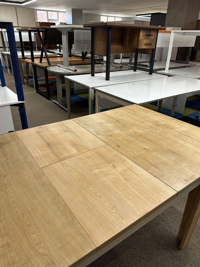 KLAS OFİS ÜSKÜDAR 120x80 cm AÇILIR MEŞE YEMEK MASASI - 5
