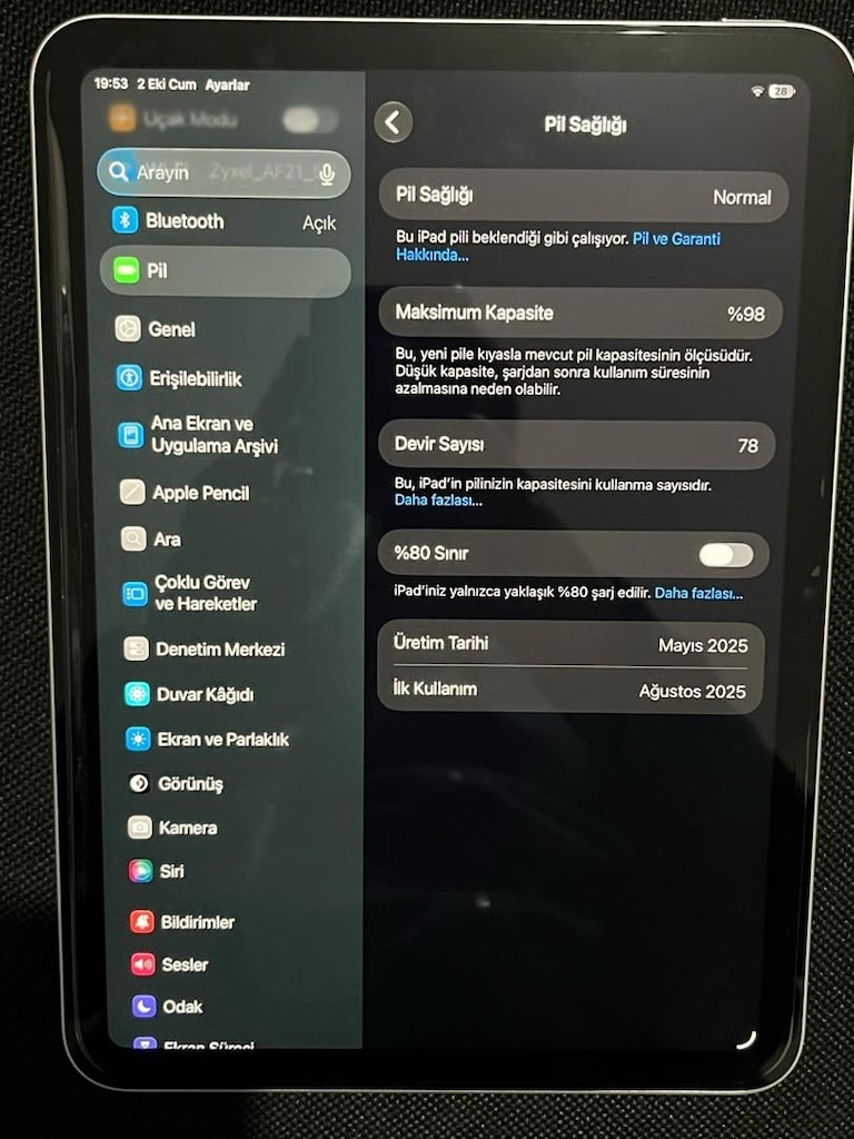 SIFIRDAN FARKSIZ ÇOK TEMİZ KULLANILMIŞ iPad A16 256GB - 5