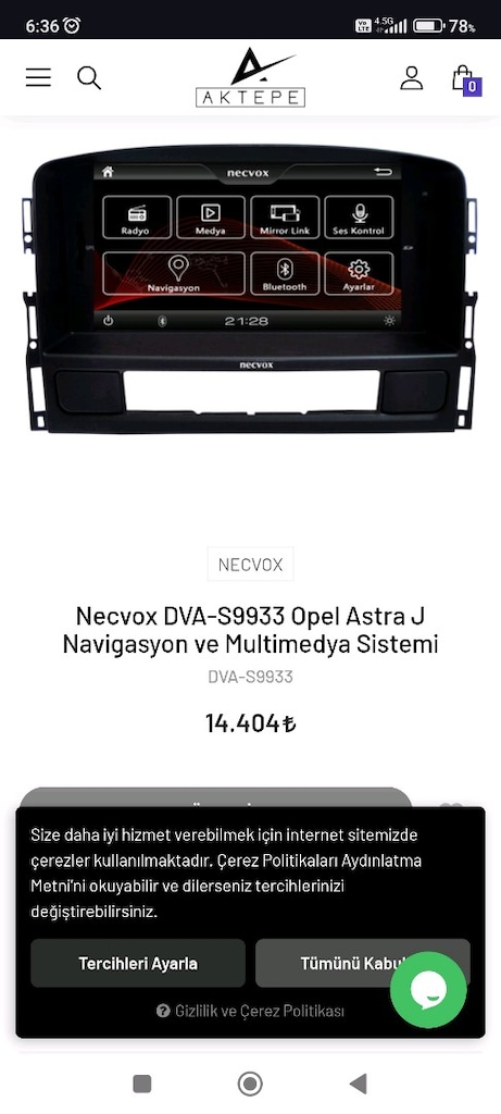 Opel Astra j orjinal teyp - 6