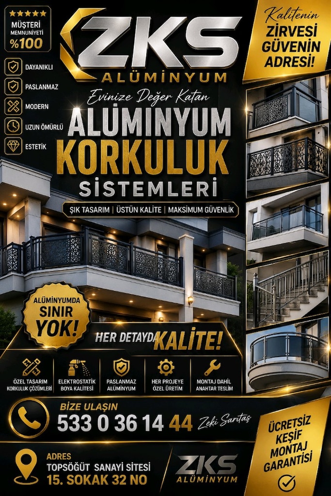 Alüminyumda Kalitenin ve Şıklığın Adresi – ZKS Alüminyum