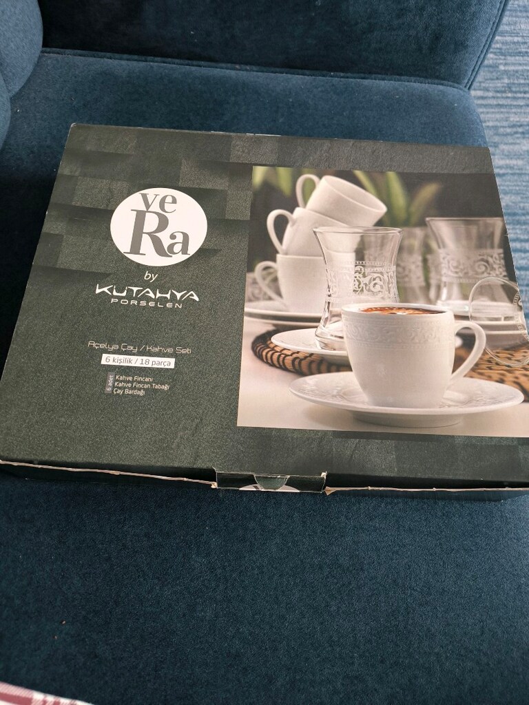 Kütahya porselen 18 parça çay kahve seti - 4