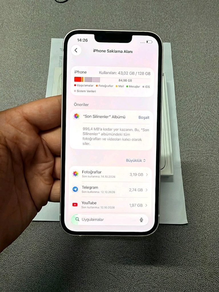 iPhone 13 128 GB Beyaz Türkiye Cihazı Kutulu Faturalı - 14