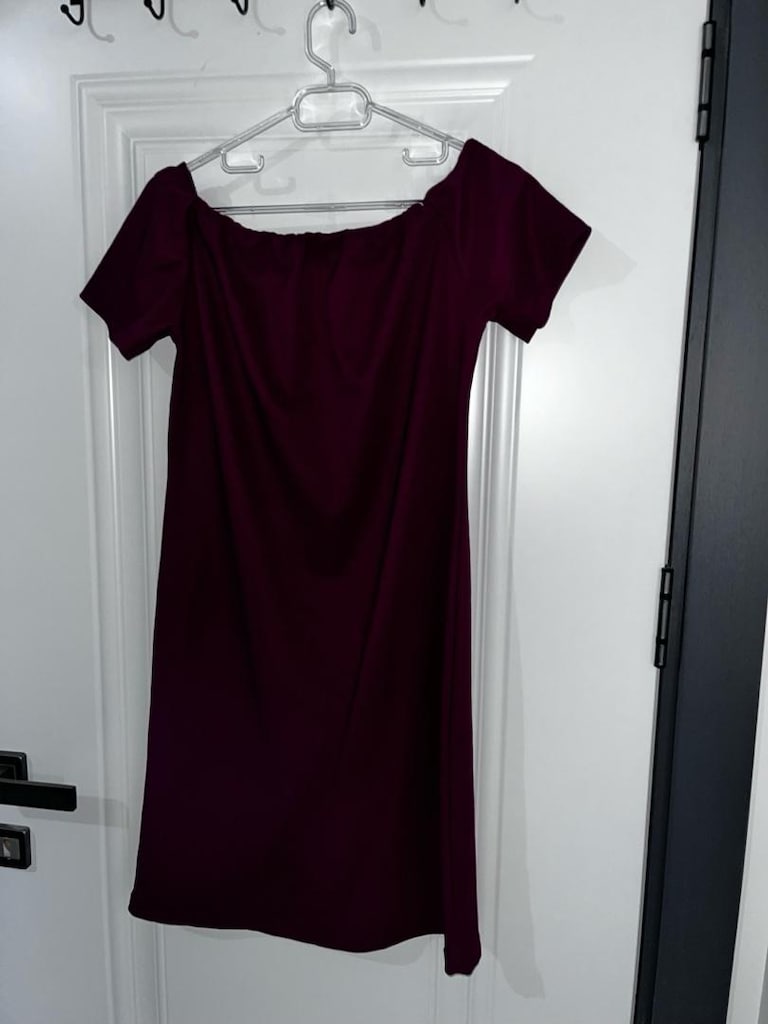 Mor mini elbise - 2