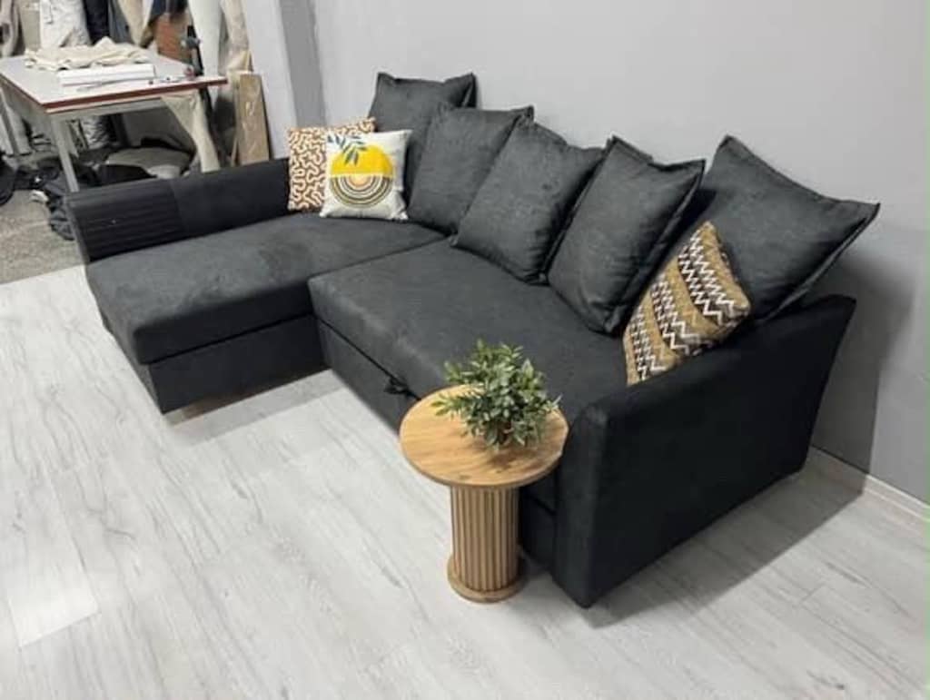 IKEA HOLMSUND SIFIR KAPLAMA YATAKLI BAZALI L KÖŞE KOLTUK KANEPE - 3