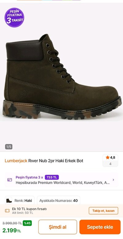 dışarda hiç giyilmemiş Lumberjack bot