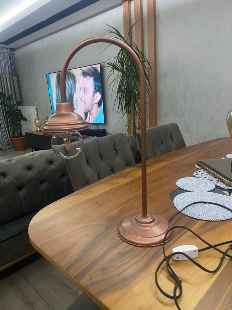 ABAJUR LAMBA BAKIR RENK TASARIM ÜRÜN - 4