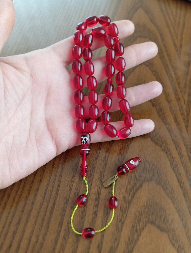 Usta imzalı,8/12 mm.ölçüsünde, imame ve hitamesi gümüş sarmalı ateş - 3