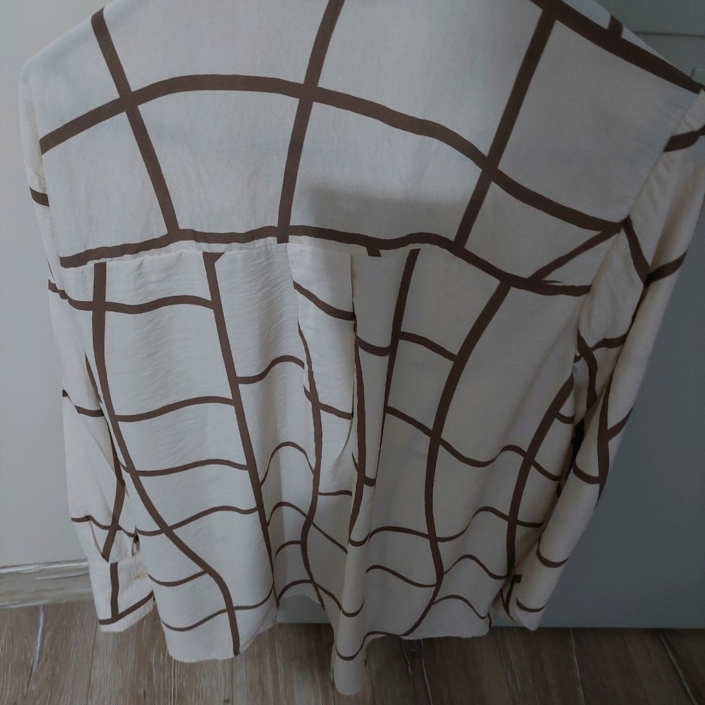 Kahverengi Çizgili Rahat Gömlek eni 64 uzunluk 80 420 tl - 7