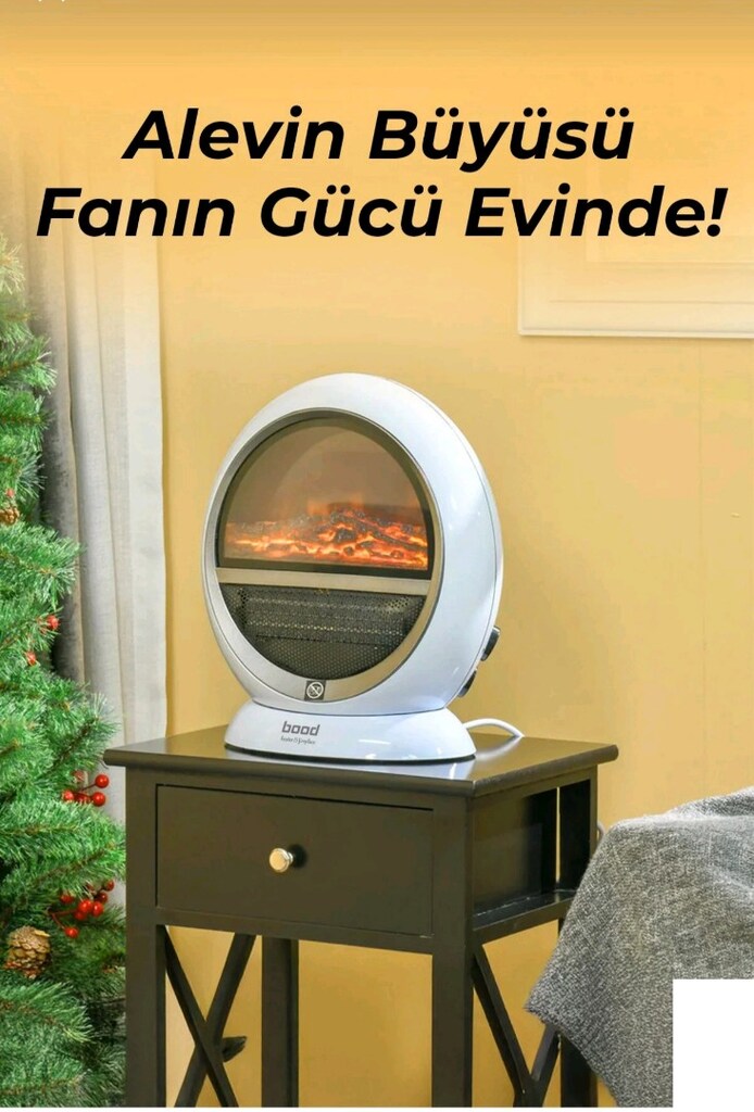 ŞÖMİNE EFEKTLİ SALINIMI ( SAĞA SOLA DÖNMELİ)FANLI ISITICI, BEYLİKDÜZÜ - 11