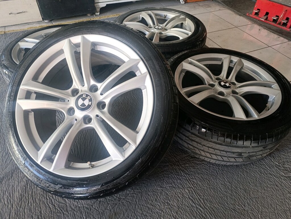 18 5x120 ön arka set bmw çelik jant lastik - 4