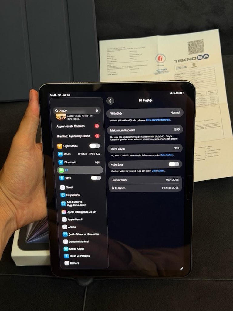 Apple iPad Air 7 / M3 / 128 GB / 11 AY GARANTİLİ - 3